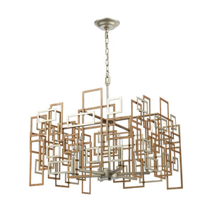 ELK Home - 12305/6 - Six Light Chandelier - Gridlock - Matte Gold