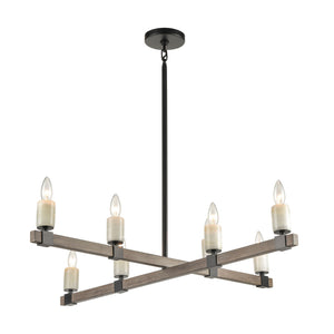 ELK Home - 15463/8 - Eight Light Linear Chandelier - Stone Manor - Matte Black