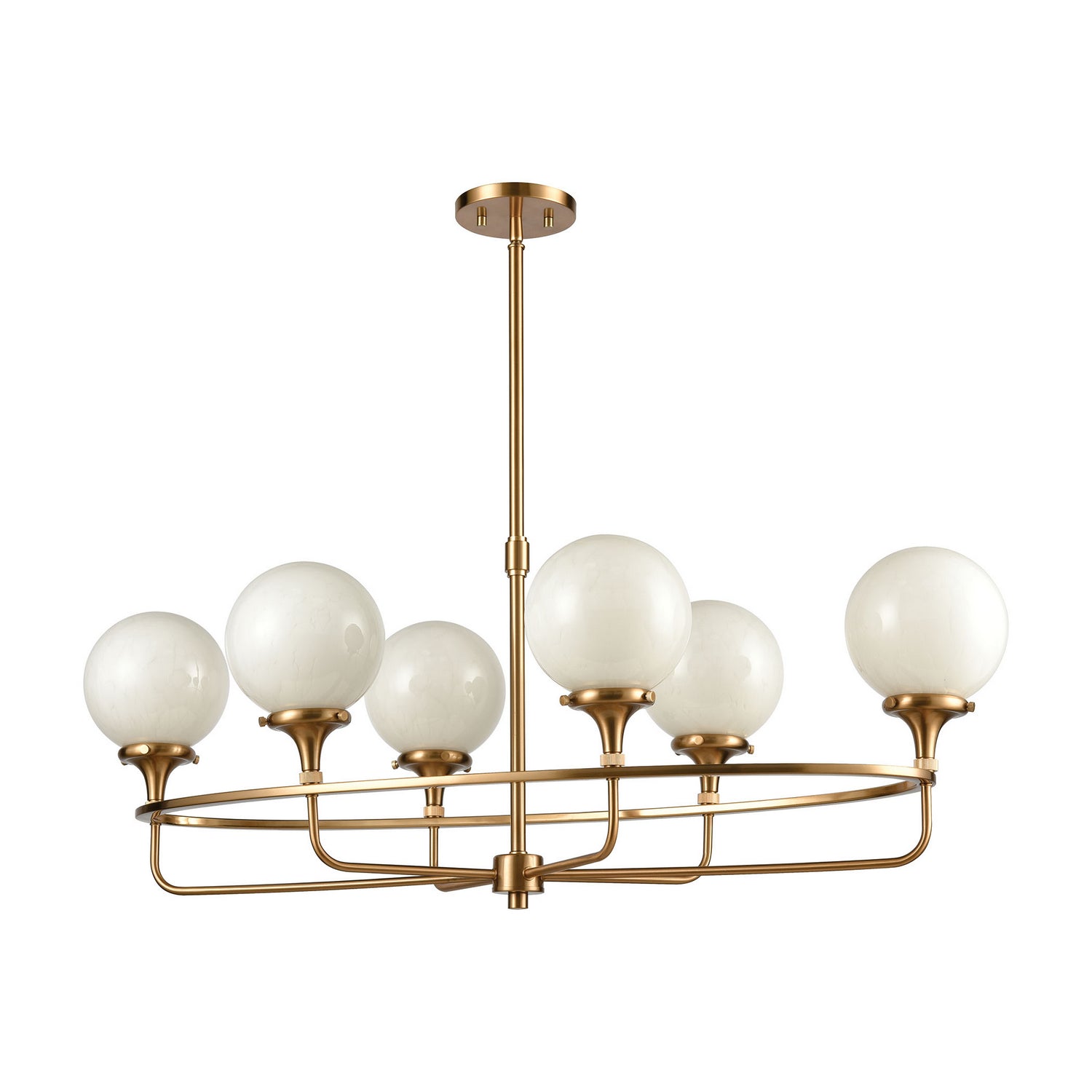 ELK Home - 30147/6 - Six Light Linear Chandelier - Beverly Hills - Satin Brass