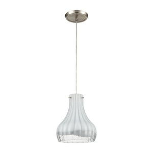 ELK Home - 30150/1 - One Light Mini Pendant - Coastal Scallop - Satin Nickel