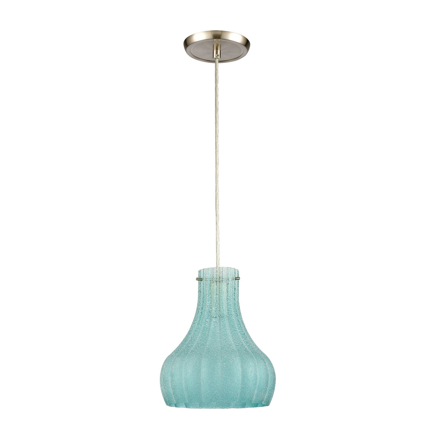 ELK Home - 30170/1 - One Light Mini Pendant - Coastal Scallop - Satin Nickel