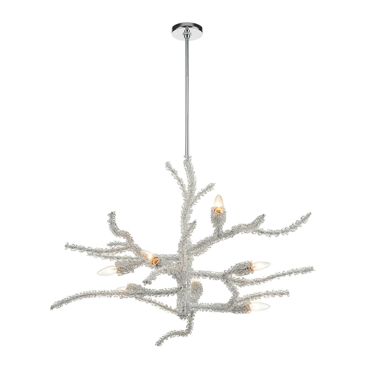 ELK Home - 46782/8 - Eight Light Chandelier - Winter's Spray - Polished Chrome