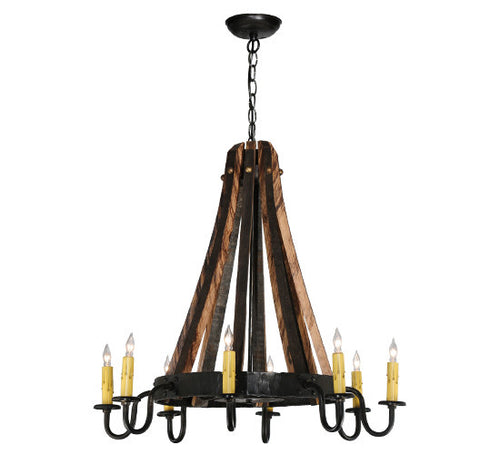 2nd Avenue - 1-0455151255-104 - Eight Light Chandelier - Barrel Stave - Costello Black