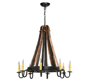 2nd Avenue - 1-0455151255-104 - Eight Light Chandelier - Barrel Stave - Costello Black