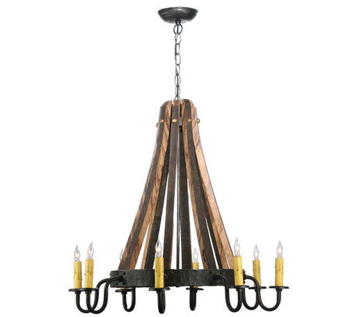 2nd Avenue - 1-0455151255-104 - Eight Light Chandelier - Barrel Stave - Costello Black