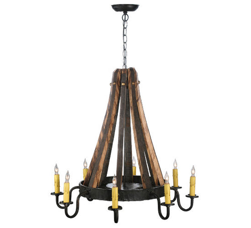 2nd Avenue - 1-0455151255-104 - Eight Light Chandelier - Barrel Stave - Costello Black