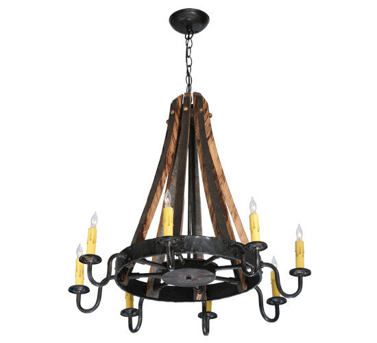 2nd Avenue - 1-0455151255-104 - Eight Light Chandelier - Barrel Stave - Costello Black