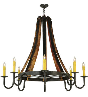 2nd Avenue - 1-0456151255-47.48W - Eight Light Chandelier - Barrel Stave - Timeless Bronze