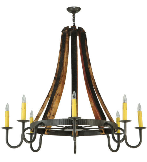 2nd Avenue - 1-0456151255-47.48W - Eight Light Chandelier - Barrel Stave - Timeless Bronze