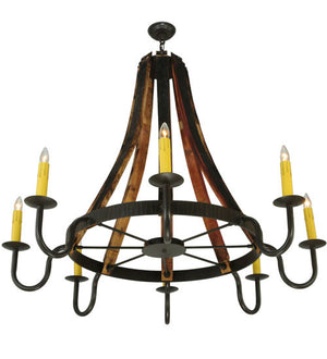 2nd Avenue - 1-0456151255-47.48W - Eight Light Chandelier - Barrel Stave - Timeless Bronze