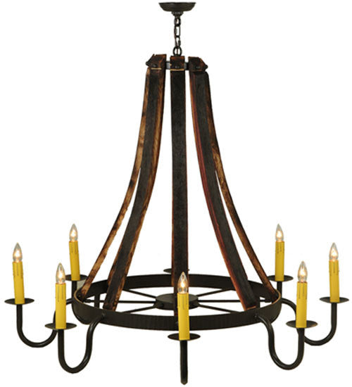 2nd Avenue - 1-0456151255-47.48W - Eight Light Chandelier - Barrel Stave - Timeless Bronze