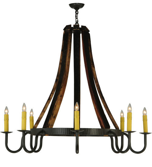 2nd Avenue - 1-0456151255-47.48W - Eight Light Chandelier - Barrel Stave - Timeless Bronze