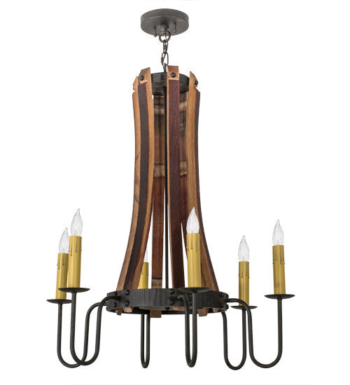 2nd Avenue - 34504-4 - Six Light Chandelier - Barrel Stave - Costello Black