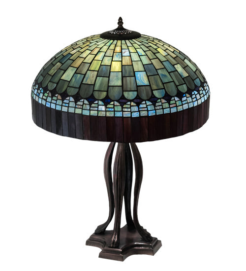 Meyda Tiffany - 229128 - Three Light Table Lamp - Tiffany Candice - Mahogany Bronze