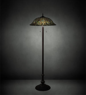 Meyda Tiffany - 71245 - Three Light Floor Lamp - Fishscale - Mahogany Bronze