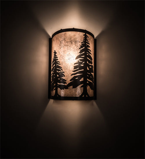 Meyda Tiffany - 200683 - One Light Wall Sconce - Tall Pines - Timeless Bronze