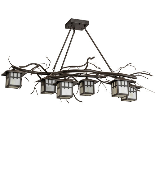 Meyda Tiffany - 219670 - Six Light Chandelier - Winter Solstice - Oil Rubbed Bronze