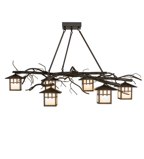 Meyda Tiffany - 219670 - Six Light Chandelier - Winter Solstice - Oil Rubbed Bronze