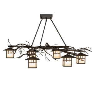 Meyda Tiffany - 219670 - Six Light Chandelier - Winter Solstice - Oil Rubbed Bronze