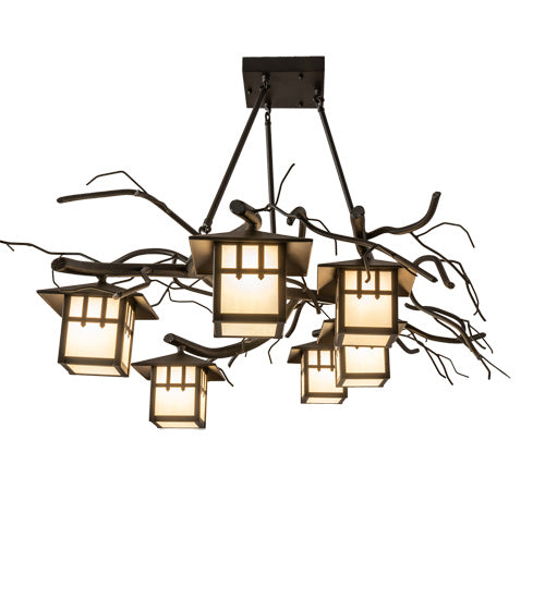 Meyda Tiffany - 219670 - Six Light Chandelier - Winter Solstice - Oil Rubbed Bronze