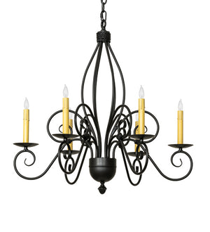 Meyda Tiffany - 227498 - Six Light Chandelier - Squire - Blackwash