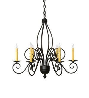 Meyda Tiffany - 227498 - Six Light Chandelier - Squire - Blackwash