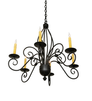 Meyda Tiffany - 227498 - Six Light Chandelier - Squire - Blackwash