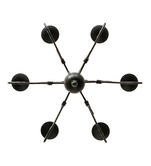 Meyda Tiffany - 227498 - Six Light Chandelier - Squire - Blackwash