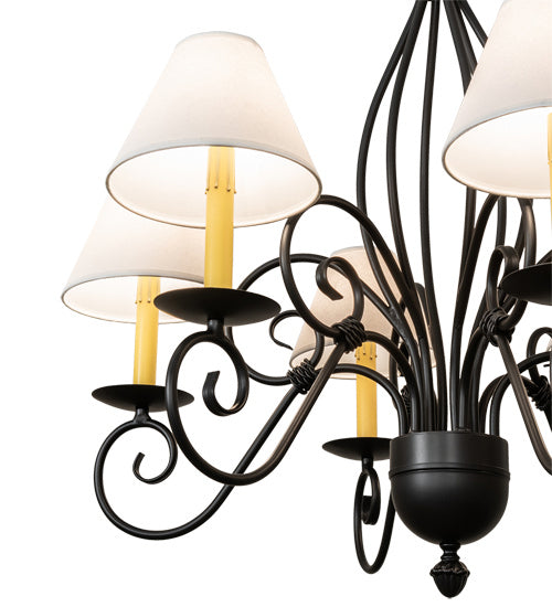 Meyda Tiffany - 227499 - Six Light Chandelier - Squire - Black Metal