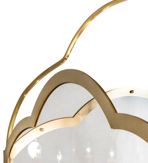 Meyda Tiffany - 227464 - Eight Light Pendant - Claudette - Raw Brass