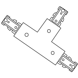 Eurofase - 1540-01 - T CONNECTOR,BLACK - Black