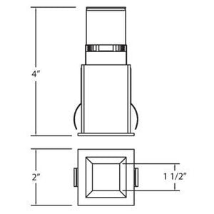 Eurofase - 23284-012 - LED REC,2IN,3W,SQ,CHR/WHT - Chrome