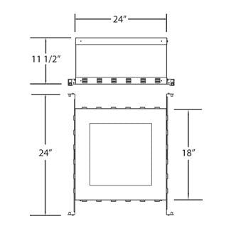 Eurofase - 24075-015 - IC BOX,TE114B/GU10/TR/164B/LED - NC PLATE AND IC BOX