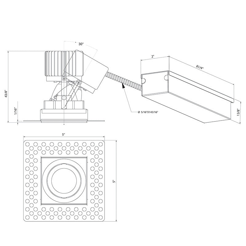 Eurofase - 28718-30-028 - AMIGO,TL,1LT,GIMB SQ,15W,30K,B - AMIGO - Black