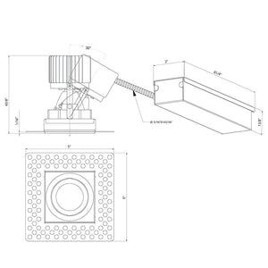 Eurofase - 28718-30-028 - AMIGO,TL,1LT,GIMB SQ,15W,30K,B - AMIGO - Black