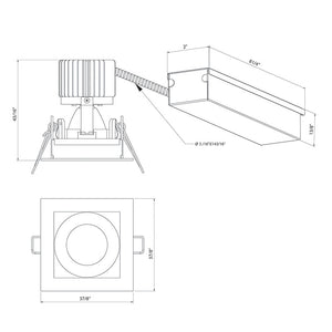 Eurofase - 28721-35-025 - AMIGO,TM,1LT,DNLT SQ,15W,35K,B - AMIGO - Black