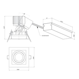 Eurofase - 28722-30-014 - AMIGO,TM,1LT,GIMB,SQ,15W,30K,W - AMIGO - White