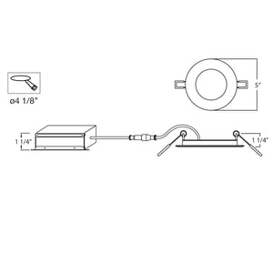 Eurofase - 28987-024 - LED SLIM REC,4IN,9W,RND,BN - LED SLIM - Brushed Nickel