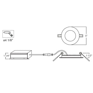 Eurofase - 28988-014 - LED SLIM REC,4IN,12W,RD,WHT - LED SLIM - White