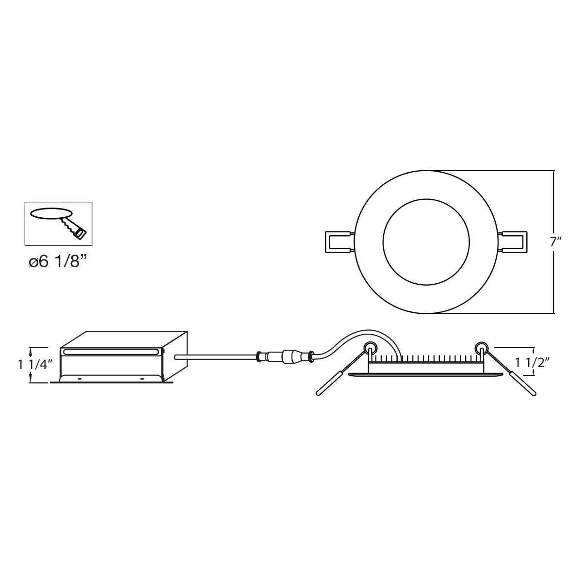 Eurofase - 28990-024 - LED SLIM REC,6IN,15W,RND,BN - LED SLIM - Brushed Nickel