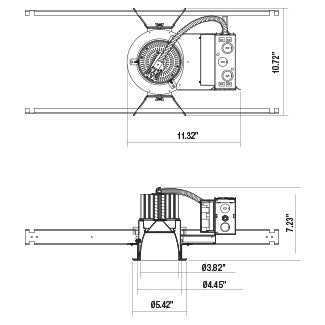 Eurofase - 29681-013 - LED REC,4IN,NC HSNG,45W,WH/WHT - White