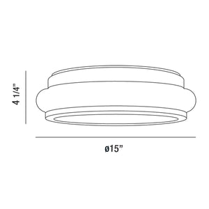 Eurofase - 30141-018 - MUIR,LED FLUSHMOUNT,LARGE,SN - MUIR - Satin Nickel