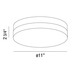 Eurofase - 30152-014 - KOSS,1LT LED FLUSHMNT,LRG,CHR - KOSS - Chrome