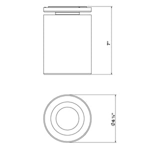 Eurofase - 30310-018 - LOTUS,1LT LED FLUSH,9W,WHT - LOTUS - White