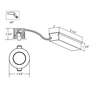 Eurofase - 30351-011 - LED REC,3IN,SHOWR,RD,15W,WHT - AMIGO - Frost