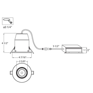 Eurofase - 31216-04 - LED REC,3 1/4IN,BAF,30K,BN - Brushed Nickel