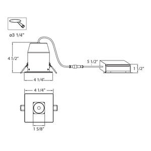 Eurofase - 31222-02 - LED REC,3 1/4IN,REG,SQ,30K,WHT - White