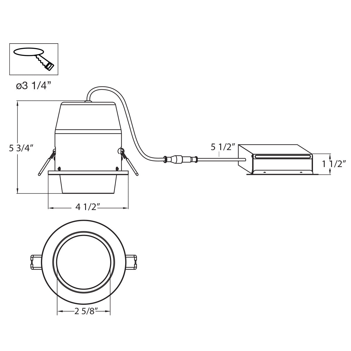 Eurofase - 31228-57 - LED REC,3 1/4IN,SHW,10W,3K,WHT - White