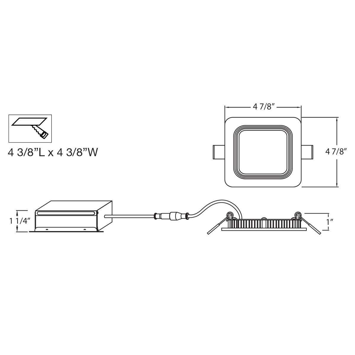 Eurofase - 31242-02 - LED SLIM REC,4IN,BAF,9W,SQ,WHT - White