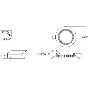 Eurofase - 31243-02 - LED SLIM REC,4IN,BAF,9W,RD,WHT - White